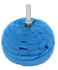 Blue 3 Inch Polishing Ball For Drill Detailing Adapter Round Buffing Cone Finishing Pad Waxing Car Power Ball Polisher