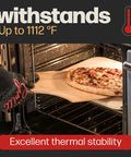 Rectangular Pizza Stone For Oven And Grill With Free Wooden Peel, Extra Large 15 By 12 Inch Cordierite Stone in oven, with pizza