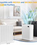 3 Pack E-300L Replacement Filter for E-300L Air Purifier in large room, showing filter size and air purifier compatibility