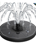 3.5W Solar Fountain With 2000mAh Battery For Garden And Pool, Glass Panel Bird Bath Pump with water spray and hummingbird