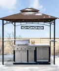 Replacement Canopy For BBQ Grill Gazebo Top Durable Weather Resistant Outdoor Cover Compatible With Aldi Gardenline Belavi