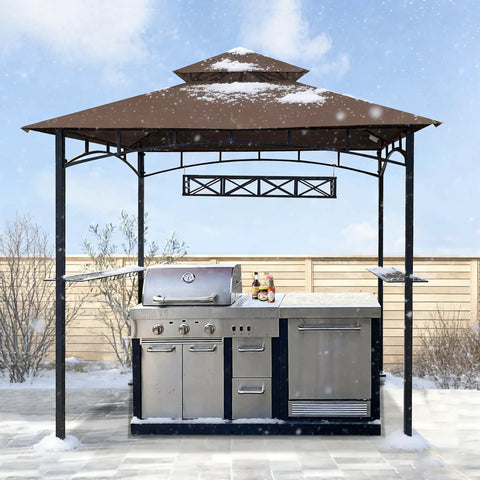 Replacement Canopy For BBQ Grill Gazebo Top Durable Weather Resistant Outdoor Cover Compatible With Aldi Gardenline Belavi