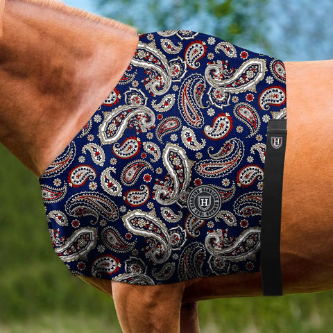Breathable Elastic Horse Shoulder Guard Anti Rub Stretch Bib For Sensitive Skin Great For All Day Wear Paisley Medium