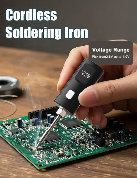 Dope Cordless Mini Solder Pen With Rechargeable Battery And Removable Threaded Tip, USB C Charging, Adjustable Voltage handheld