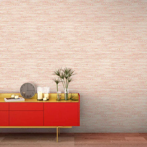 Coral Moire Dots Peel And Stick Wallpaper For Easy DIY Accent Walls Removable No Mess Self Adhesive Durable Textured Dot Pattern