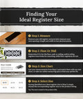 Instruction guide for finding register size using Cut To Fit Electrostatic HVAC Air Filter Media Roll 4 Ft By 1 Ft White