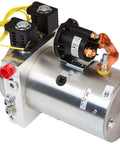 4-Way DC Hydraulic Power Unit With 12V Motor And Built-In Pump For Trucks And Trailers, Compact 0.75 Gallon Poly Reservoir