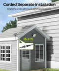 Outdoor Solar Lights With Motion Sensor, 113 LED Cool White Waterproof Dusk To Dawn Security Spotlight installed on porch