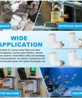 Push To Connect M5 Pneumatic Fitting, 2 Pack 6mm Air Elbow Quick Connector shown in ice maker, beverage machine, aquarium