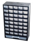 Front view of 41 Drawer Plastic Tool Organizer Storage Bin With Drawers For Hardware Craft Beads Toys Nuts And Bolts Garage Workshop Home Organization Must Have Durable Plastic Construction With Sturdy Stackable Trays And Easy Drawer Access.