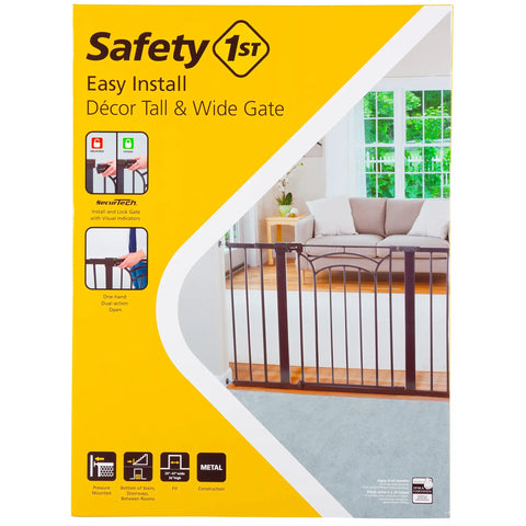 Packaging of Tall And Wide Baby Gate For Doorways With Easy Install No Drilling And Pressure Mount Decor Friendly Design