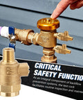 Installed Four Pack Test Cocks One Eighth Inch Male To One Quarter Inch Female With PTFE Sealant Tape For Backflow Valves