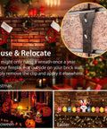Heavy Duty Brick Wall Clips For Outdoor Hangs No Drill No Nails Fits Two And A Quarter To Two And Three Eighths Inch Bricks Ideal For Mailboxes Frames Lights Wreaths Plants And Seasonal Decor displayed in various holiday settings.