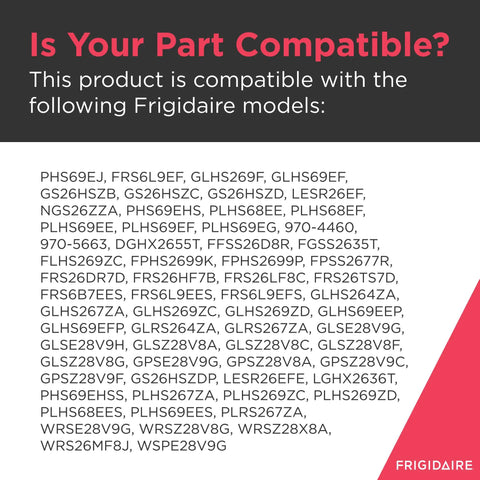 Compatibility chart for Frigidaire models with Clear Replacement Door Shelf Bin Rack For Refrigerators And Fridges Organize Your Favorite Drinks Snacks And Bottles With This Handy Storage Solution Fits Like A Charm For Easy Access In Your Kitchen Makes Cleanup A Breeze And Keeps Everything Tidy All.