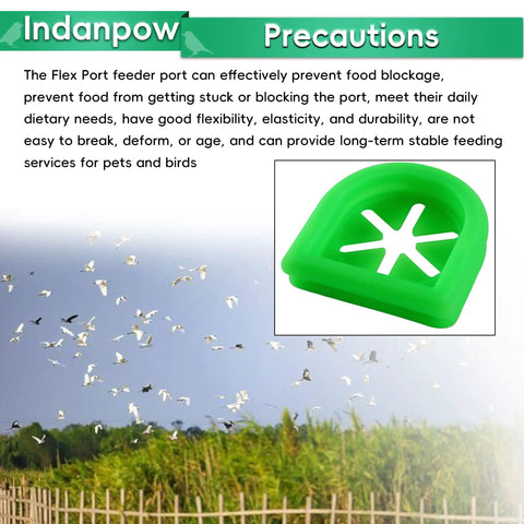 Indanpow 8-Pack FlexPorts Replacement Compatible With Perky Pet 334-1SR Bird Feeder. Durable, Weather Resistant Ports For Easy Tool-Free Installation. Keep Your Wild Bird Feeders Flowin’ Like New In Seconds. Great Upgrade!