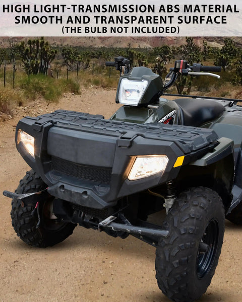 Headlight Housing Replacement For Polaris Sportsman 500 2005-2010 Front Left And Right Lamp Lens Bezels Covers 2 Pack