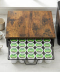 Cup Holder Organizer For Coffee Pods With Sliding Drawer Holds 30 Pods Sturdy Metal Frame No Assembly Grab And Go Capsule Storage