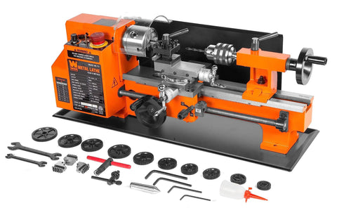 7 By 12 Inch Benchtop Metal Lathe With Variable Speed And Two Direction Control 100 To 2500 RPM Thread Dial For 12 To 52 TPI