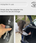 Dope J1772 Charging Adapter Holder For Tesla Model Y Juniper And Model 3 Highland Plus S And X Secure Trunk Mounted Griptape in use
