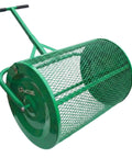 24 Inch Compost And Peat Moss Spreader Roller for Lawn And Garden with adjustable handle and durable side clasps