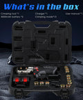 Heavy Duty Rechargeable Electric Hydraulic Cable Lug Crimper For 8AWG To 800MCM With 13 Dies Quick Crimp cordless kit including tool, batteries and molds.