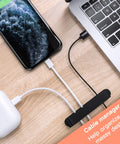 Three Pack Cable Clips Cord Organizer For Home Office Desk And Car Self Adhesive Cable Management With Eleven Slots Per Pack