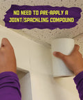 Applying Fiberglass Drywall Repair Tape 6 Inch By 75 Foot Heavy Duty Self Adhesive Patch DIY Friendly For Cracks And Seams