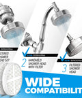 Vitamin C And Vitamin E Shower Filter Cartridge Two Pack Reduces Chlorine And Chloramine For Healthier Skin And Hair set