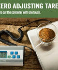 Stainless Steel Digital Scale With 330 Pound Capacity For Precise Weighing In Kitchen Or Workshop Built Tough And Easy To Clean Food Grade Platform Large Readout Great For Home And Pro Use with spice on platform