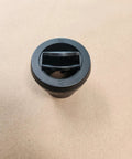 2.7 Inch Sonora Louver Threaded Vent With 2 Inch Hose Adapter For Direct Fitment And Easy Install, black plastic vent front view