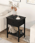 Totally Legit Nightstands Set Of 2 With Deep Drawers And Open Storage Shelf Made From Heavy Duty Wood And Powder Coated Alloy Steel Legs Rock Solid Side Tables For Bedroom Or Living Room with coffee and flowers