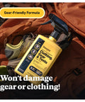 Twin Pack Premium Permethrin Clothing Insect Repellent Trigger Spray 24 Oz Yellow Bonds To Fabric For Up To 6 Weeks Or 6 Washings Fragrance Free Will Not Stain Clothing Gear Keeps Tick Bites At Bay bottle on backpack
