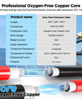 Product specifications chart and solar panels for 10 Foot MC4 To XT60 Solar Charge Cable With 12AWG Pure Copper Conductors