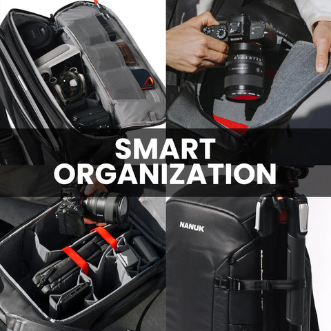 35L Camera Backpack For Photographers With Rain Cover And Water Repellent Protection Carry On Approved, camera storage compartments
