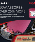 Heavy Duty Cleaning Wipes Jumbo Roll With 455 Sheets Red Absorbs Water And Oil, Extended Use Cloths For Tough Jobs