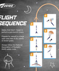 Flight sequence of Athena Ready To Fly Beginner Model Rocket Kit prebuilt parachute rocket with safety guidelines.