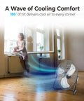 20-Inch High Velocity Floor Fan For Garage And Workshop, Heavy-Duty Metal Shop Fan With 180 Degree Tilt in room setting