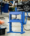 10 Ton Hydraulic Press With Heavy Duty H Frame, Adjustable Worktable And Steel Plate Kit for metal bending in garage
