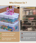 Compare No Fuss 17 Qt Clear Plastic Storage Box With Bricks Compatible Baseplate Lid And Removable Tray for organized crafts