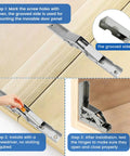 Tough As Nails 4 Pack 90 Degree Folding Hinges Nickel Plated Steel Cabinet Hardware installed on wooden furniture for smooth operation.