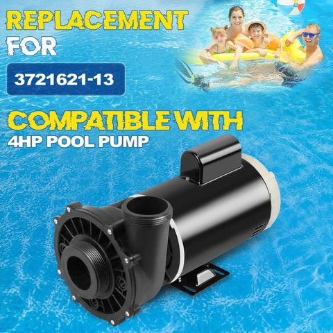 Straight Swap Heavy Duty Spa Pump And Hot Tub Motor Packing 4 HP dual speed pump with side discharge for efficient water flow.