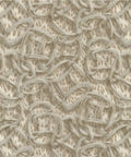 Abstract 3D Effect Wallpaper In Beige And Brown With High Grade Nonwoven Texture, detailed loop design for stylish interiors.