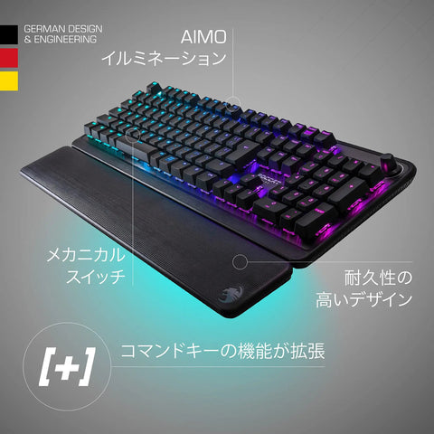 Clean Build Mechanical RGB Gaming Keyboard With Smooth Linear Red Switches And Fully Lit Backlight Brushed Aluminum Plate Removable Palm Rest Anti Ghosting Tech For Top Shelf Setup On Any Gamer Rig, top view with vibrant backlight and palm rest.