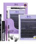 Wispy Lash Clusters Kit Natural Eyelash Extensions 156 Pieces Quick Lash Upgrade box with tools and lash sets visible
