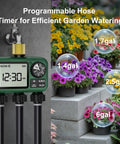 Outdoor Water Timer For Garden Hose With Auto Manual And Rain Delay Modes No Fuss 3 Zone Sprinkler Controller With Brass Inlet