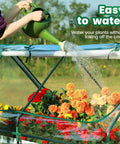 Watering Raised Garden Bed With Cover And Mini Greenhouse Kit For Outdoor Use Galvanized Metal Planter Box Includes Two Screen Window Panels 20 T Tags Gloves Perfect For Growing Veggies And Herbs 6x3x1ft