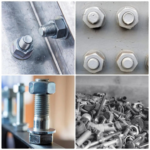 Hecka Durable M8 Flat Washers Set Of Twenty Thickened 304 Stainless Steel Spacers With Burr Free Edges For Nailing Down Bolts In Truck Or Shop Machinery Projects visible with various nuts and bolts.