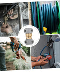 Adorable Garden Hose Repair Kit With Aluminum Alloy Fittings Ensures No Leaks So You Can Blast Your Yard Clean Without Hassle And Ditch The Old Broken Connectors For Smooth Simple Connections Today. brass and alloy hose repair kit, gray
