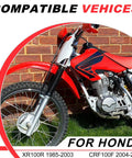 Front side view of Honda XR100R 1985-2003 showcasing compatibility with Drive Sprocket And Chain Kit With Bolts 428VM X Ring 118 Links