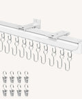 Heavy Duty Ceiling Curtain Track Kit With Quiet Glide Rollers 3 To 6 Ft White Ceiling Or Wall Mount Curtain Rail System Includes 20 Rollers 20 Hooks And 20 Clips Great Room Divider For Living Room Bathroom Or Hospital
